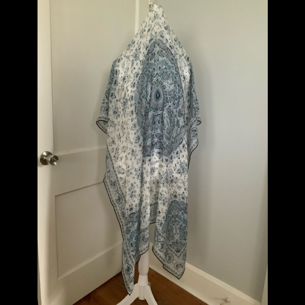 Loro Piana Maxi Carre Cashmere Silk Scarf Shawl